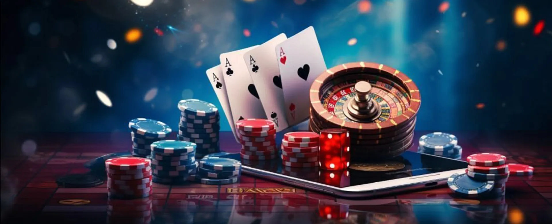 Dynamic online casino games with vibrant neon lights